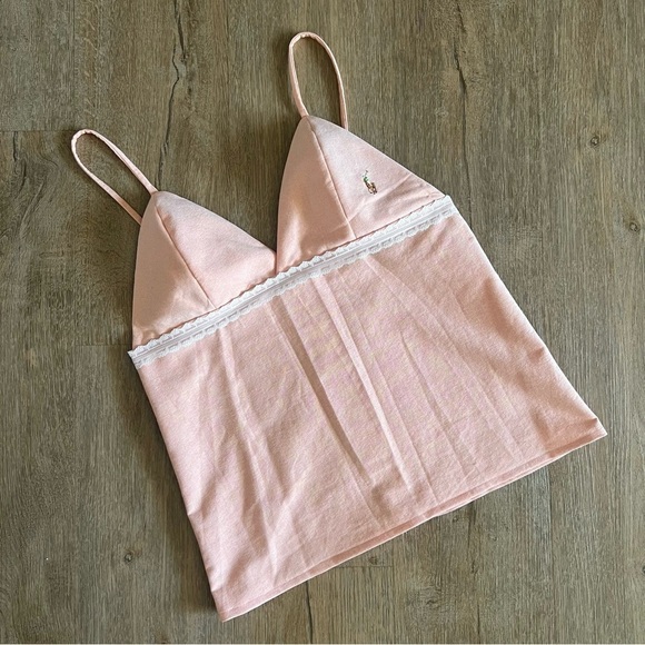 Reworked Ralph Lauren Coquette
Babydoll Lace-Trim Vest Top - Pastel Pink -Size S - Picture 3 of 8